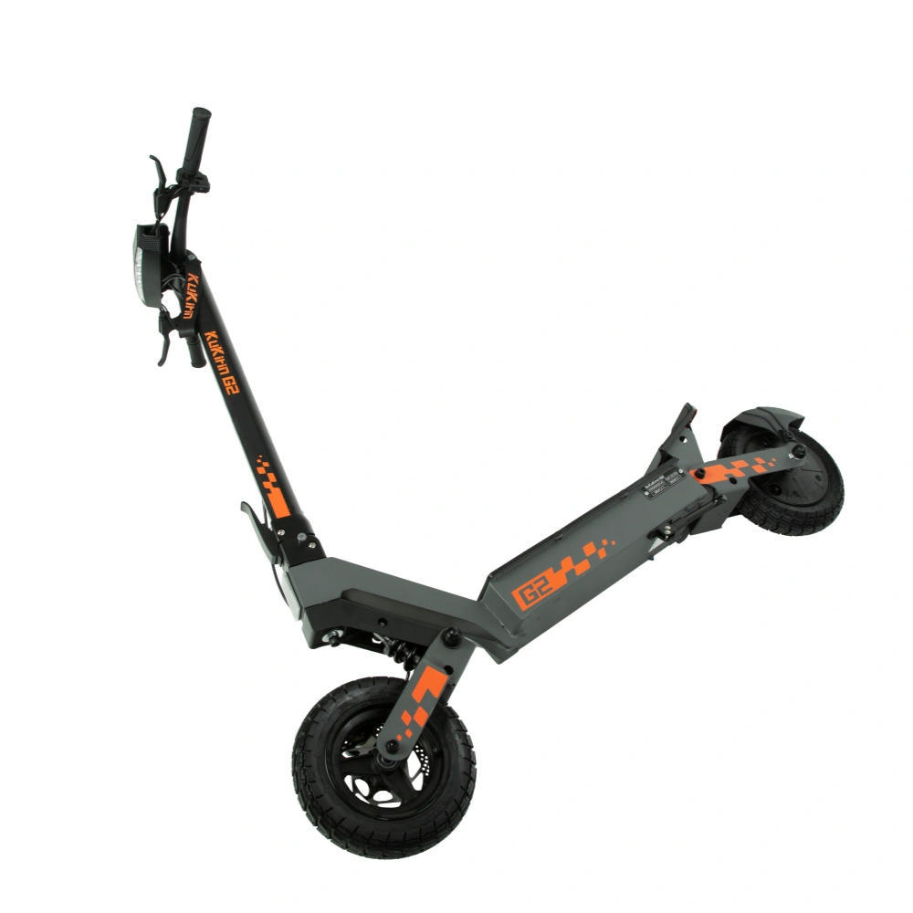 KuKirin G2 electric scooter featured in a sleek design with large tires and vibrant accents.